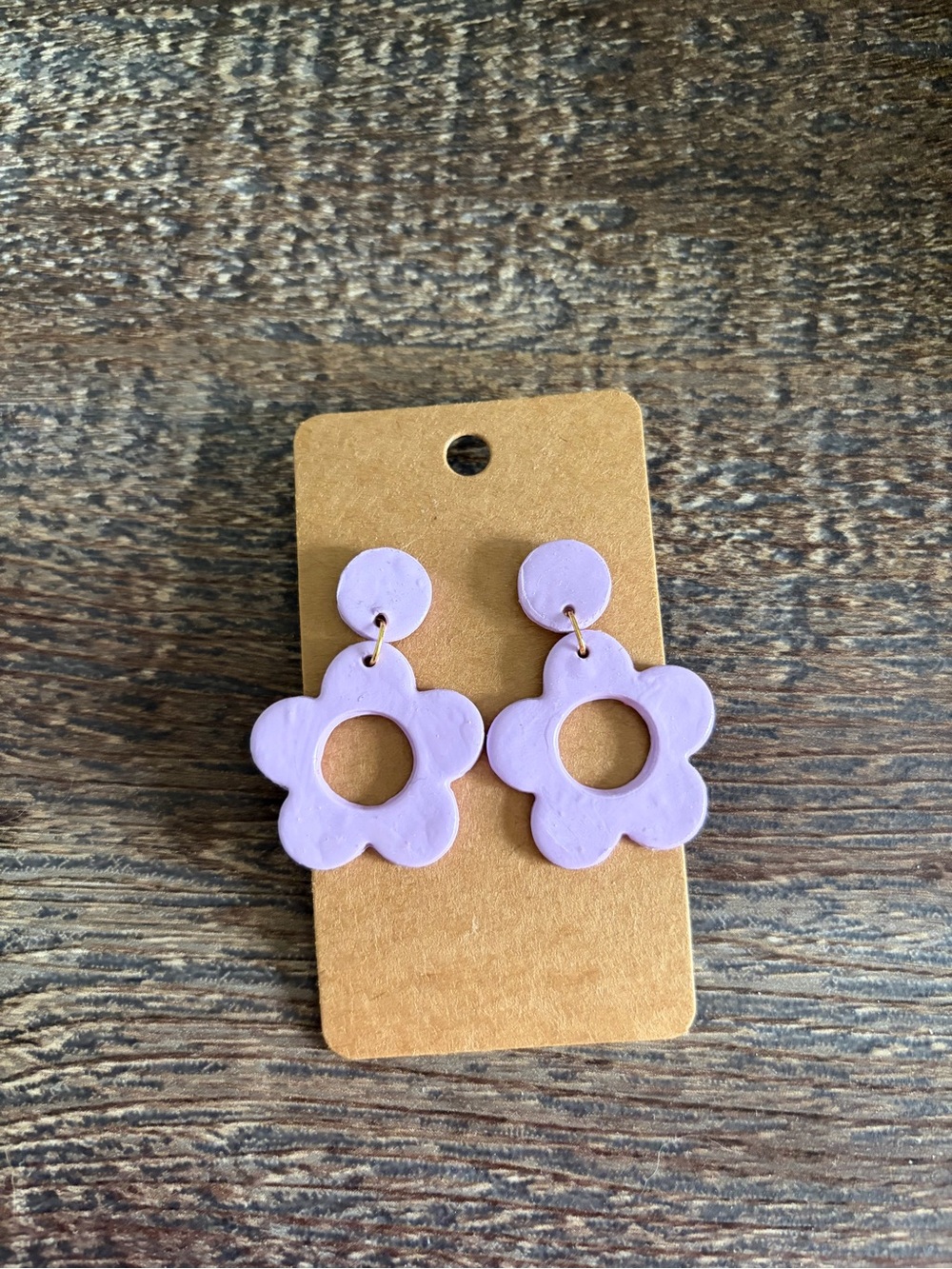 Lavender Flower Drop Earrings